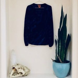 Tory Burch silk cowl neck long sleeve blouse